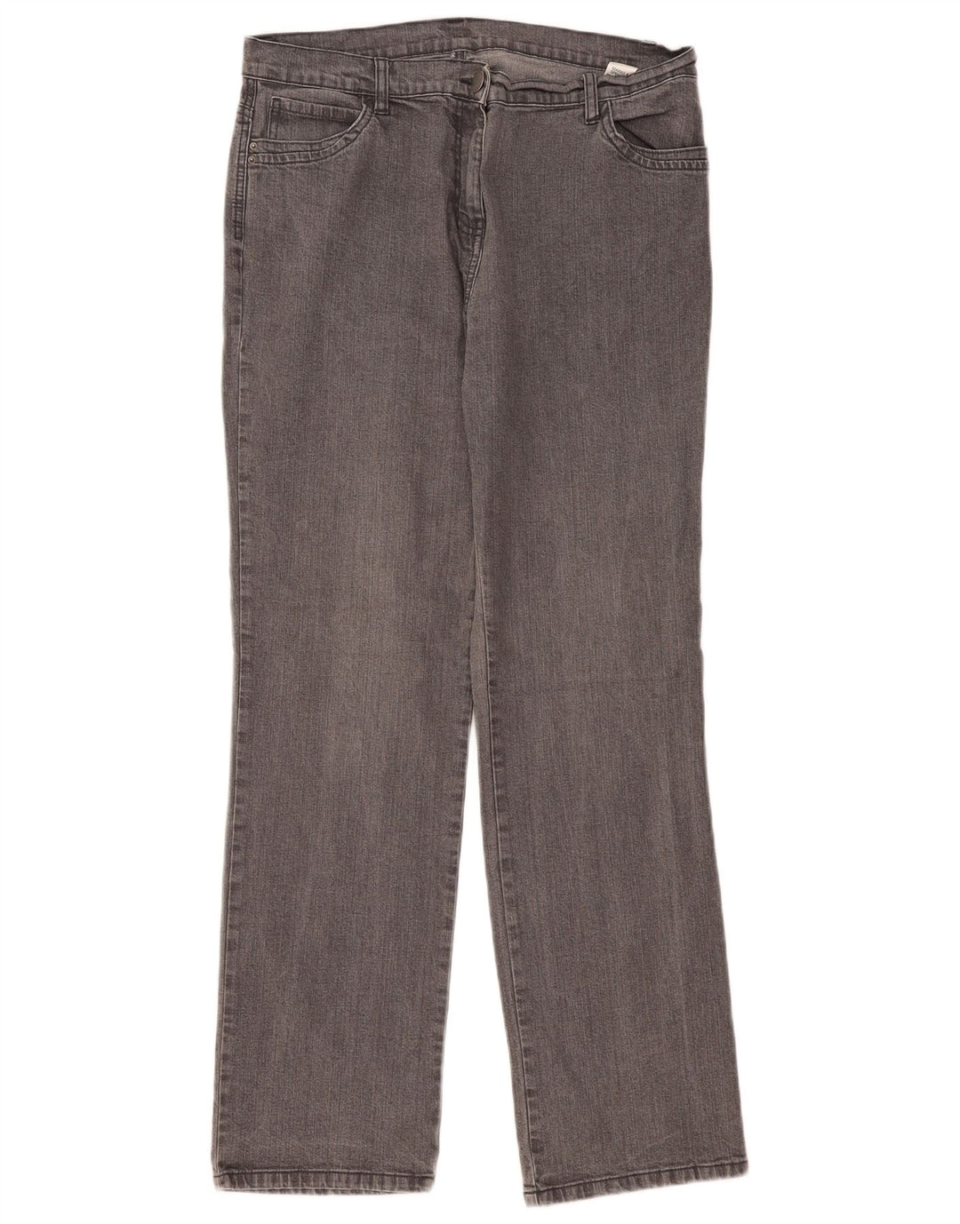 Jeans dritti da donna Marks & Spencer UK 16 Large W32 L30 Cotone grigio