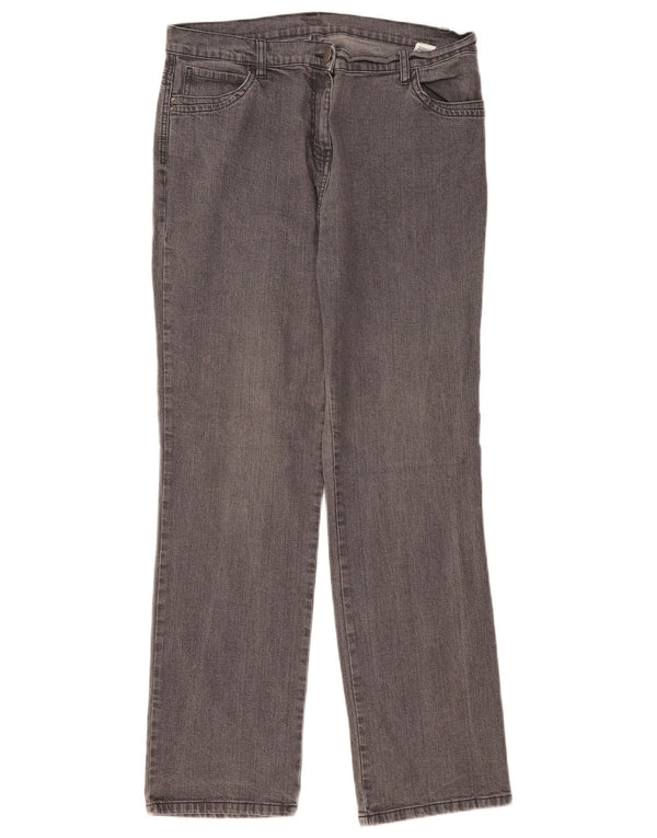 Jeans dritti da donna Marks & Spencer UK 16 Large W32 L30 Cotone grigio
