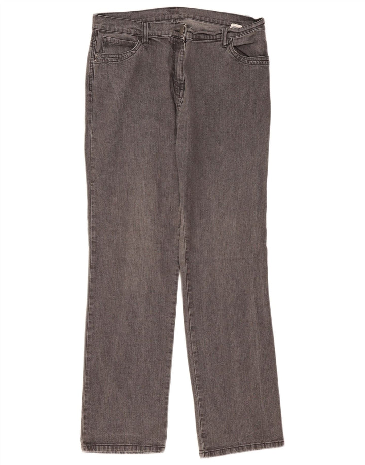 Jeans dritti da donna Marks & Spencer UK 16 Large W32 L30 Cotone grigio
