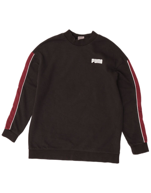 Felpa da donna Puma Jumper UK 12 Medium Black Colourblock in cotone