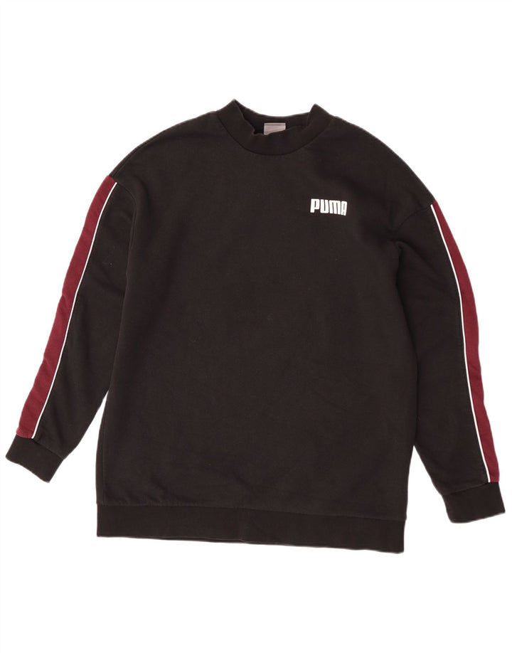 Felpa da donna Puma Jumper UK 12 Medium Black Colourblock in cotone