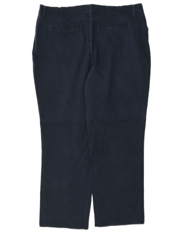 Pantaloni casual da donna Lee dalla vestibilità rilassata US 18 2XL W38 L28 Cotone blu navy