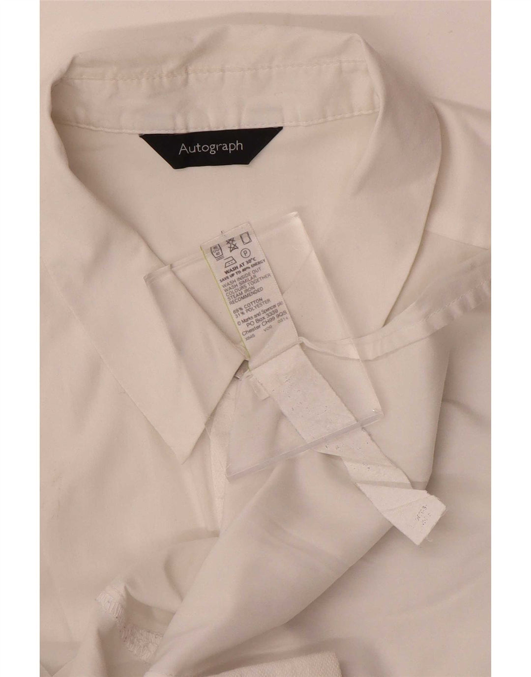 Camicia autografa da donna Marks & Spencer UK 12 cotone bianco medio