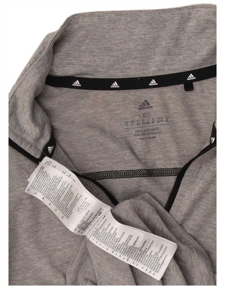 Adidas Uomo Aeroready Zip Collo Pullover Tuta Top XS Poliestere Grigio