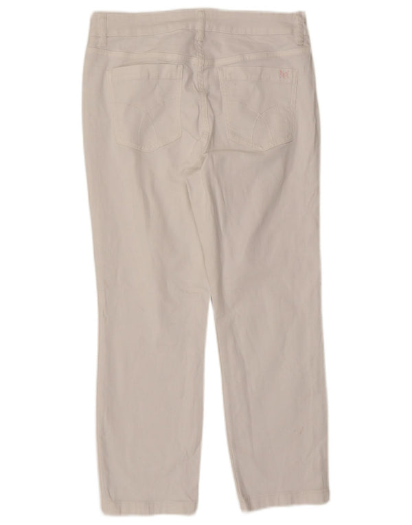 Crew Clothing Jeans corti da donna UK 10 Small W27 L23 Cotone bianco