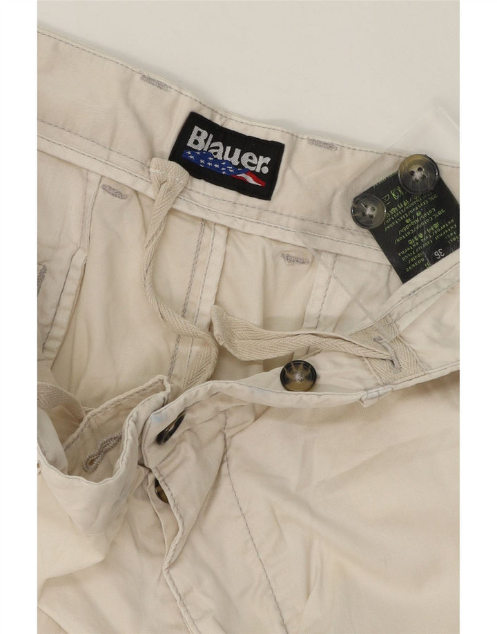 BLAUER Mens Chino Shorts W36 Large Off White Cotton Vintage Blauer and Second-Hand Blauer from Messina Hembry 