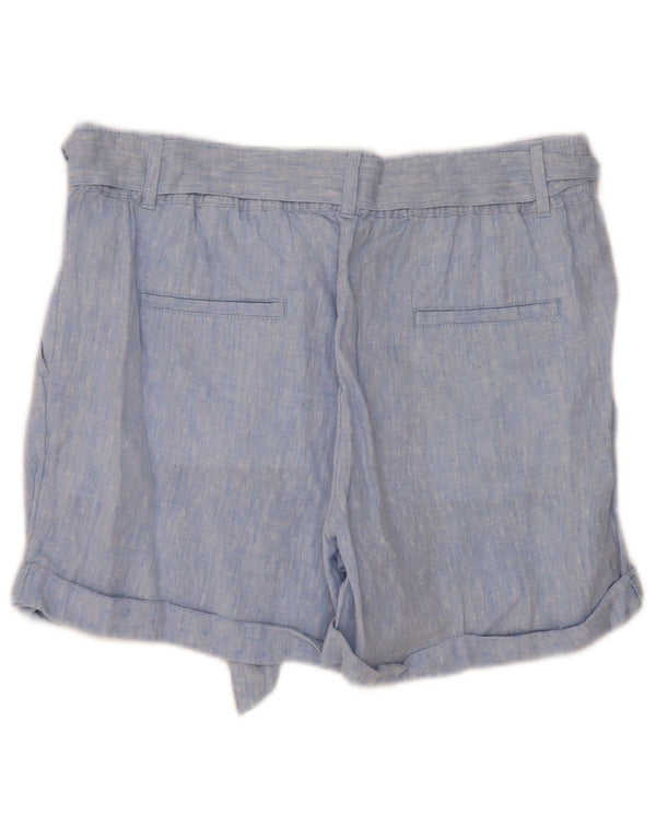 Pantaloncini chino con pegged da donna Marks & Spencer UK 14 Large W34 Blu geometrico