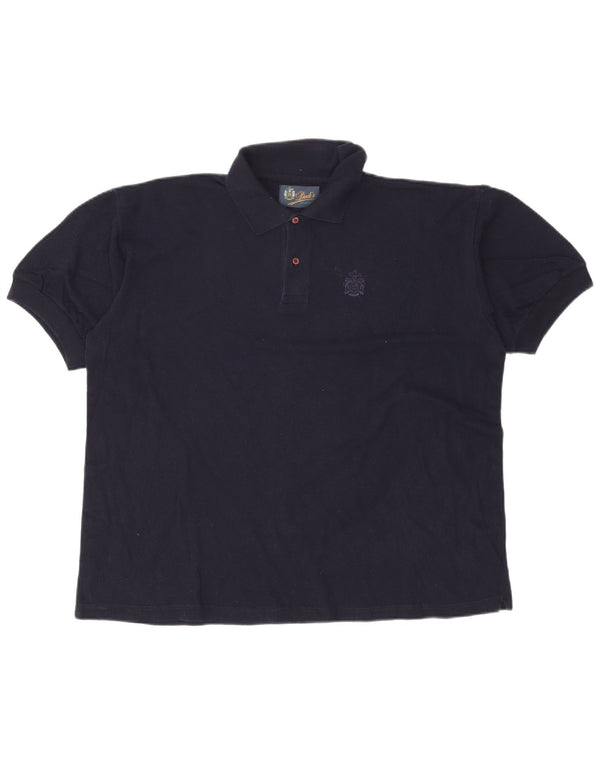 Polo da uomo Dack XL in cotone blu navy