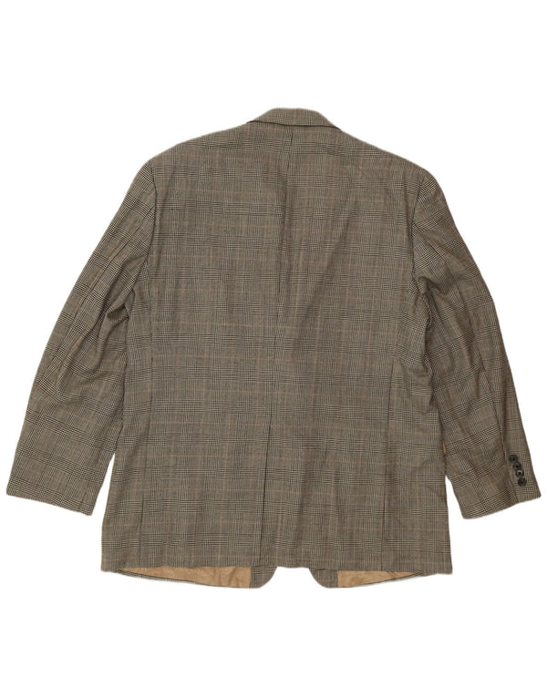 Polo Ralph Lauren Giacca blazer a 2 bottoni da uomo UK 44 2XL Pied de poule beige