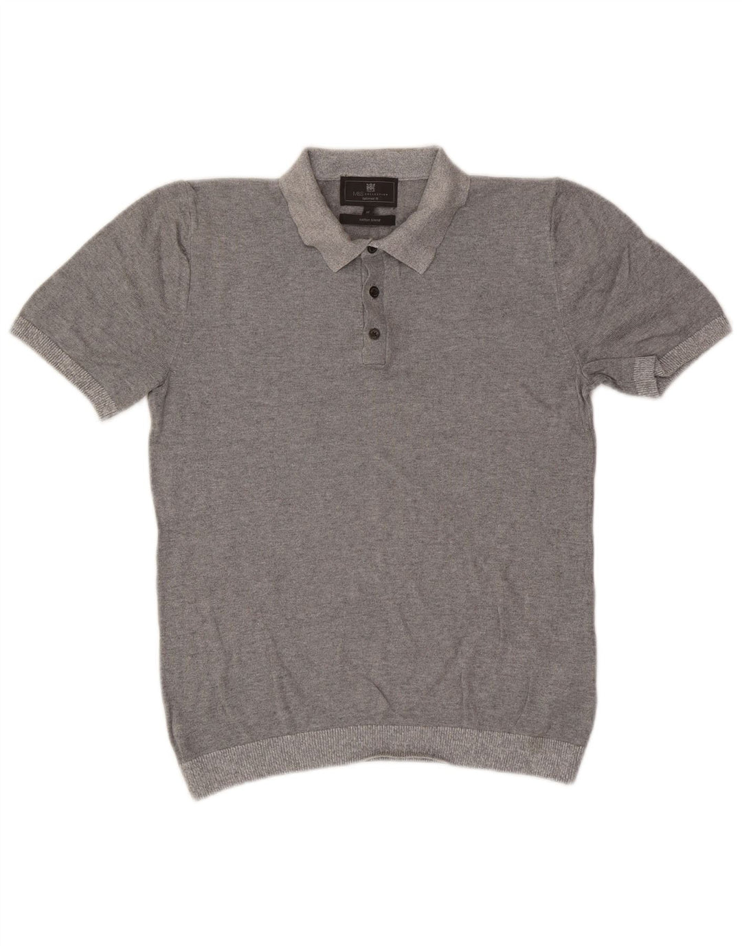 Maglione da uomo con collo alto e vestibilità sartoriale Marks & Spencer grigio medio