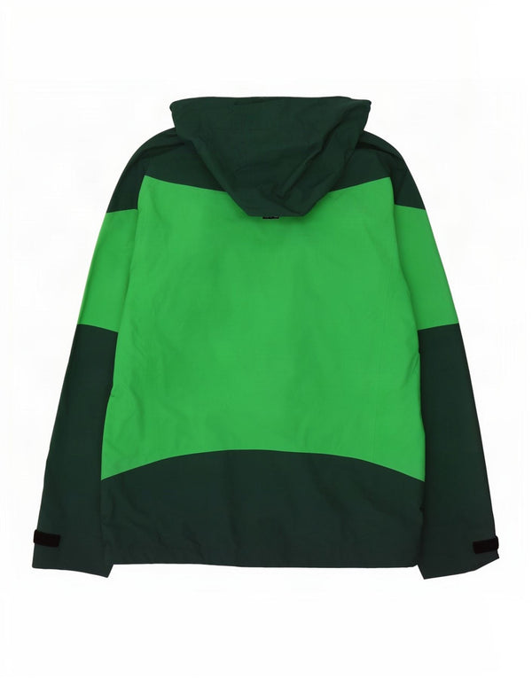 Adidas Giacca antipioggia da uomo Clima Proof con cappuccio UK 44 2XL Verde Colourblock