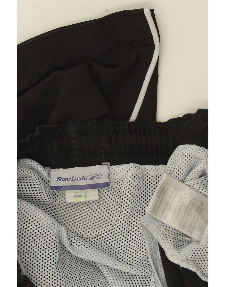 Pantaloncini da bagno Reebok da uomo medio nero in poliestere