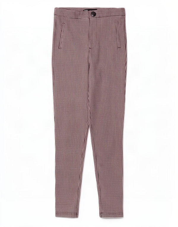 Pantaloni skinny casual da donna Zara piccoli W26 L27 pied de poule multicolore