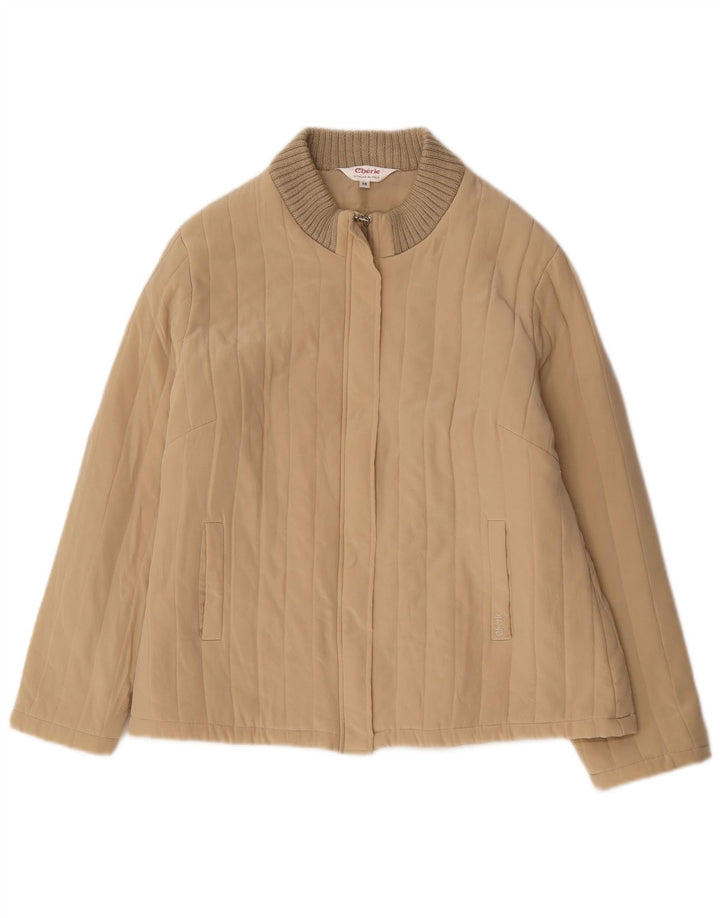 Giubbotto bomber da donna cherie IT 46 Large Beige Seta
