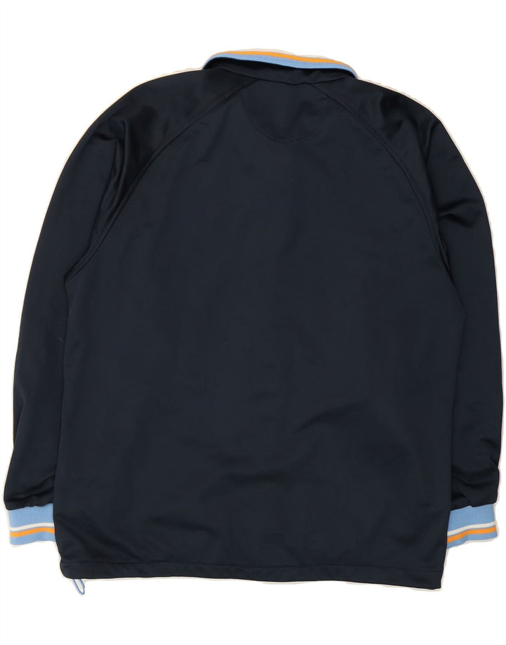 BRUGI Mens Tracksuit Top Jacket Medium Navy Blue Colourblock Polyester Vintage Brugi and Second-Hand Brugi from Messina Hembry 