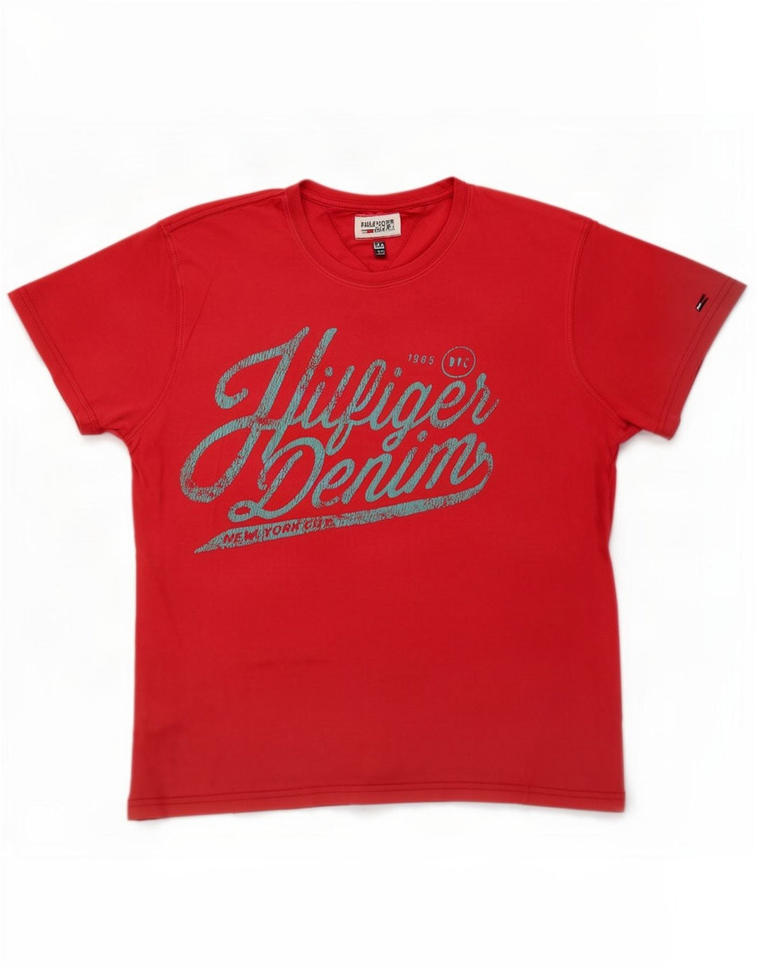 T-shirt grafica da uomo Tommy Hilfiger grande rossa