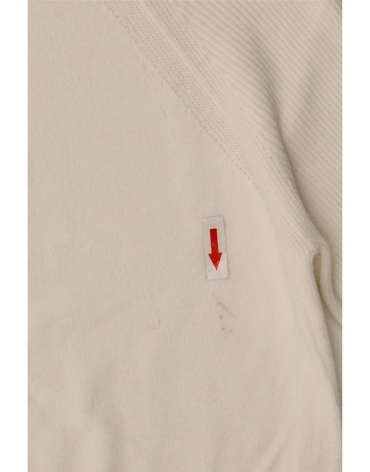 Maglione maglione con scollo a barca da donna Marks & Spencer UK 10 piccolo bianco