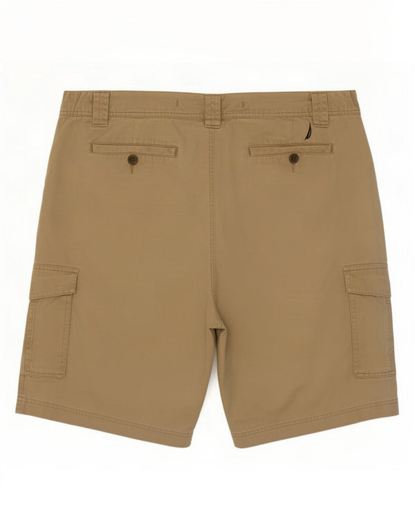 Pantaloncini cargo da uomo Nautica Clipper vestibilità comoda XL W38 cotone beige