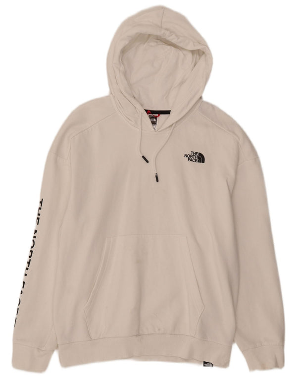 Felpa con cappuccio grafica da donna The North Face UK 14 grande cotone bianco