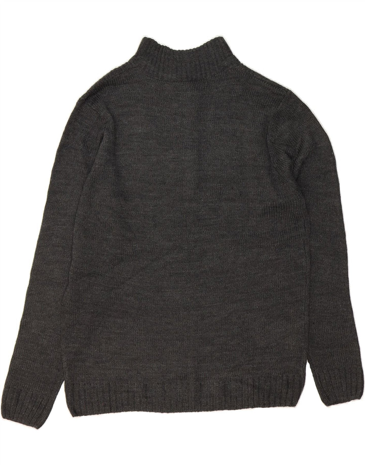 PIERRE CARDIN Mens Zip Neck Jumper Sweater XL Grey Acrylic Vintage Pierre Cardin and Second-Hand Pierre Cardin from Messina Hembry 