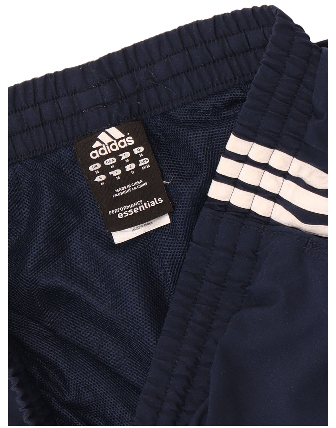 Pantaloncini sportivi Adidas Climalite da uomo medi in poliestere blu navy