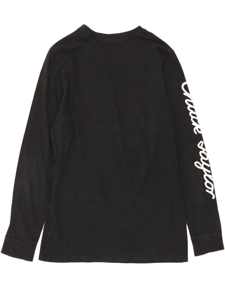 CONVERSE Boys Graphic Top Long Sleeve 13-14 Years XL Black Cotton Vintage Converse and Second-Hand Converse from Messina Hembry 