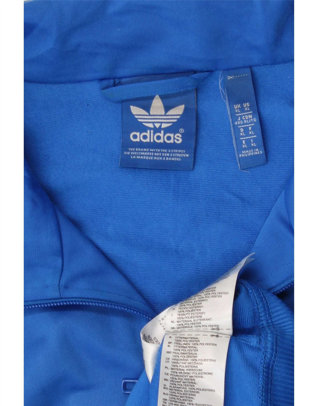 Giacca da ginnastica da uomo Adidas XL blu poliestere