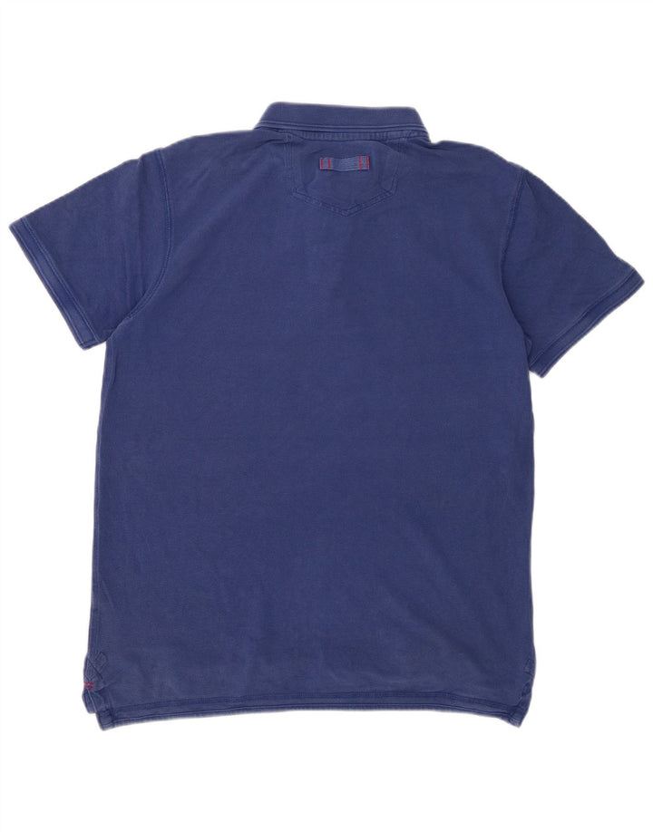 Polo da uomo FAT FACE in cotone blu medio