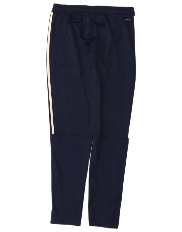 Pantaloni da tuta ADIDAS Climalite da ragazzo 13-14 anni in poliestere blu navy