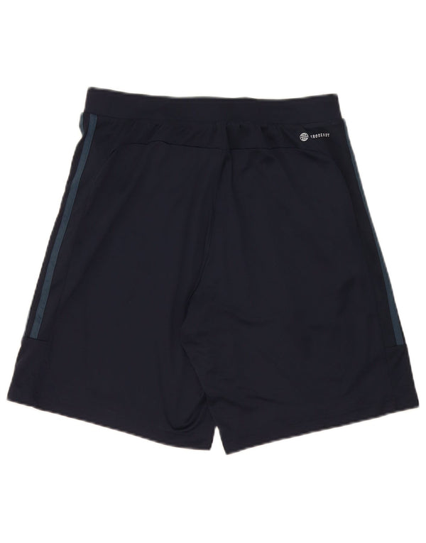 Pantaloncini sportivi Adidas Aeroready da uomo medi in poliestere blu navy