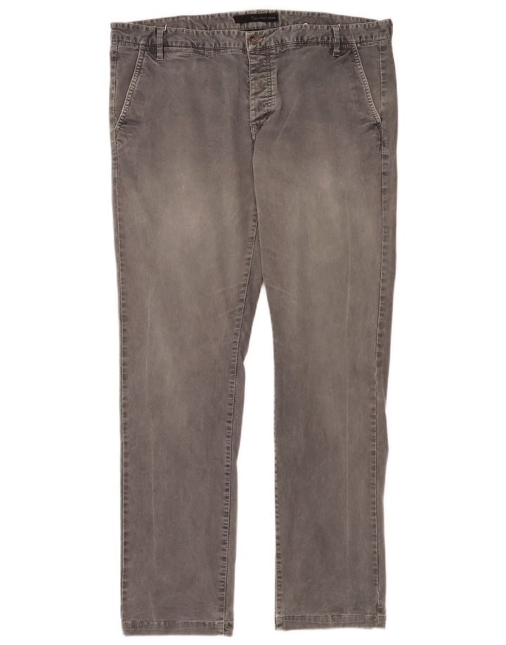 Jeans slim da uomo Calvin Klein W36 L32 cotone grigio