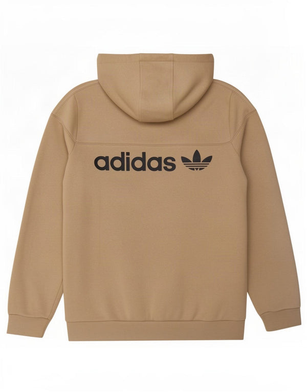 Felpa con cappuccio grafica Adidas da ragazzo 15-16 anni in cotone beige