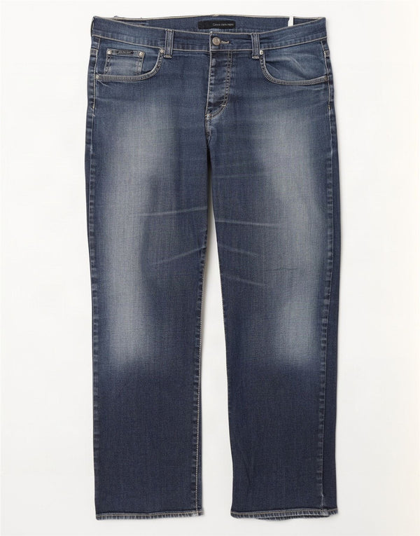 Jeans dritti da uomo Calvin Klein W36 L31 Blu