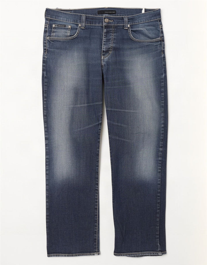 Jeans dritti da uomo Calvin Klein W36 L31 Blu