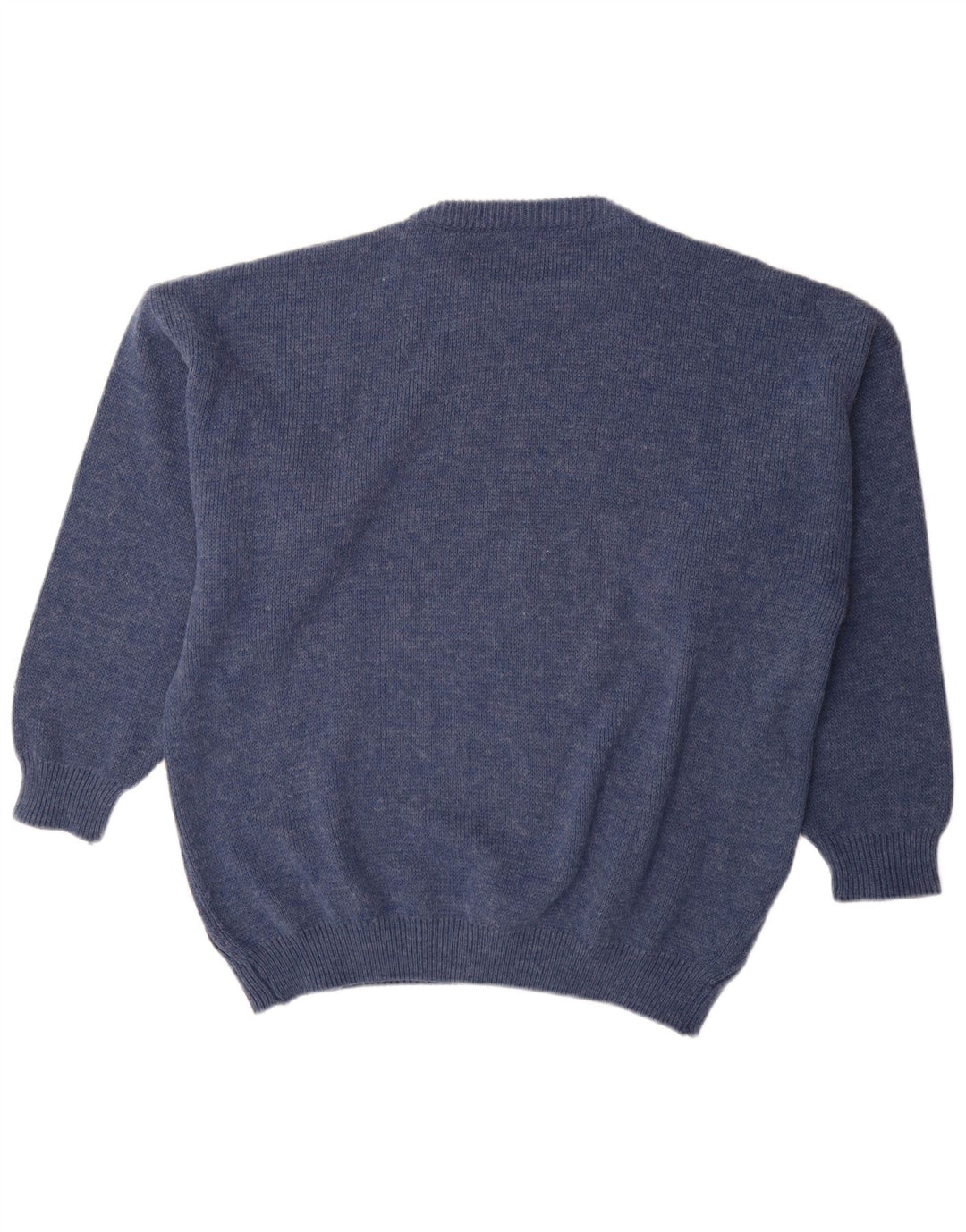 Maglione da uomo girocollo con grafica St Moritz, grande lana blu