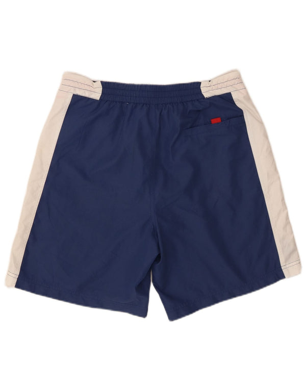 Pantaloncini da bagno da uomo Kappa grandi in poliestere color block blu navy