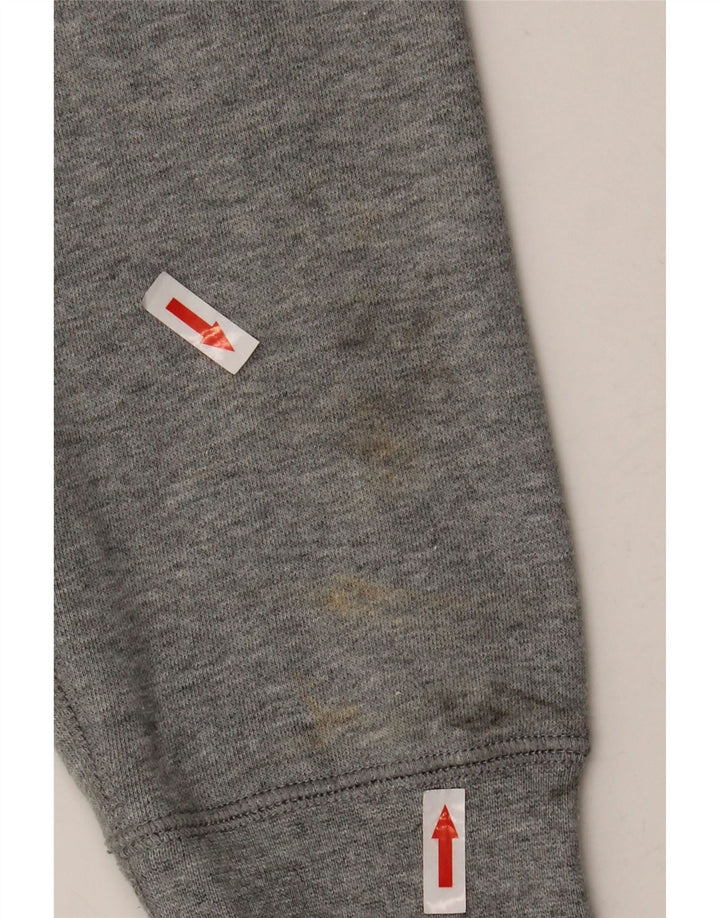 Felpa con cappuccio grafica Nike da uomo in cotone chiazzato grigio medio