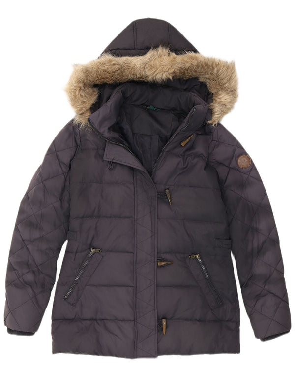 Giacca imbottita con cappuccio da donna Ralph Lauren UK 6 XS poliestere blu navy