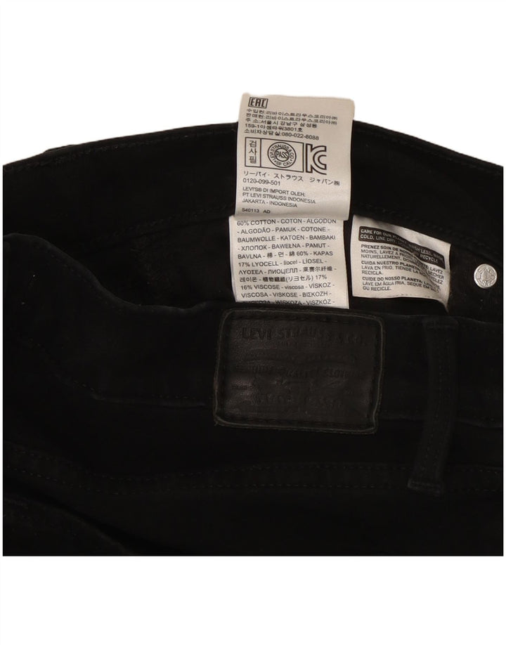 Jeans dritti modellanti da donna 314 Levi's W30 L32 cotone nero