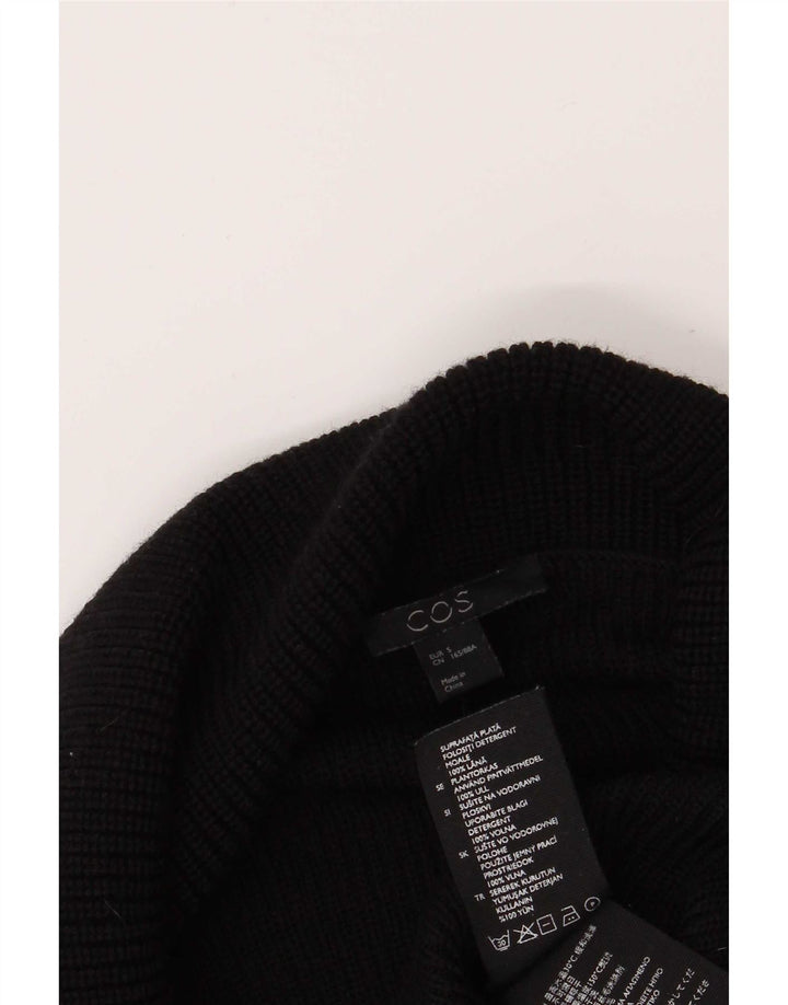Cos Donna Maglione Corto Oversize con Collo Alto da Donna UK 10 Piccolo Nero
