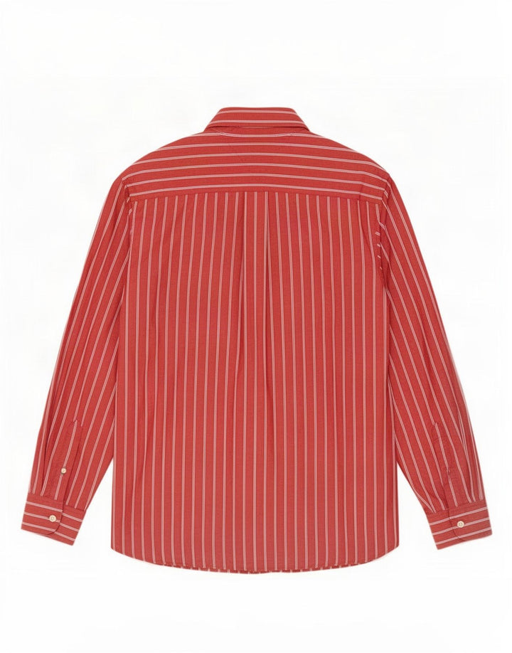 Camicia da uomo Tommy Hilfiger in cotone gessato rosso medio