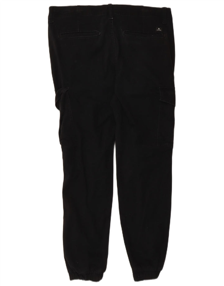 JACK & JONES Pantaloni cargo da jogging da uomo W32 L28 in cotone nero