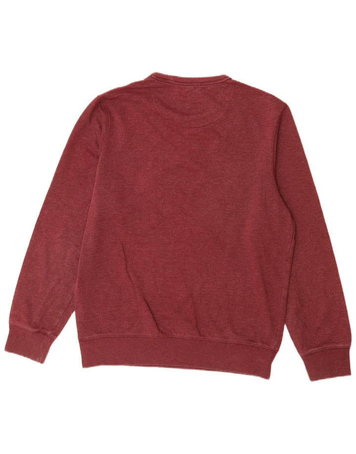 Felpa da uomo Marks & Spencer in cotone bordeaux medio