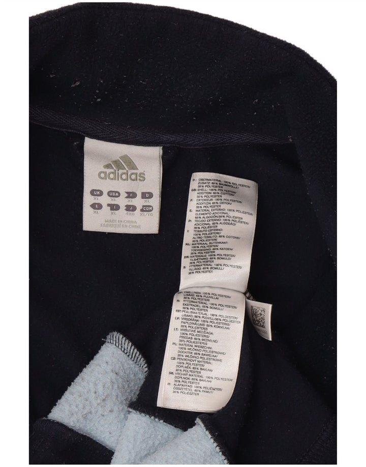 Giacca in pile Adidas Climawarm da uomo XL in poliestere color block blu navy