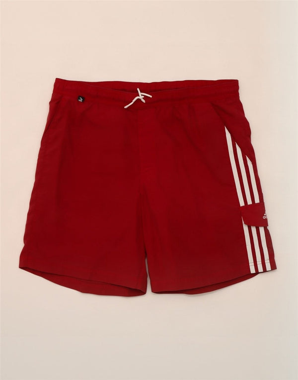 Pantaloncini da bagno Adidas da uomo medio marrone poliestere