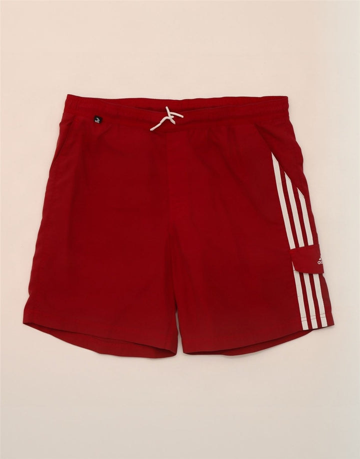 Pantaloncini da bagno Adidas da uomo medio marrone poliestere