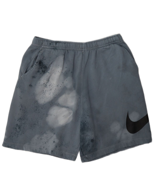 Pantaloncini sportivi Nike da uomo lavaggio acido 2XL cotone maculato blu