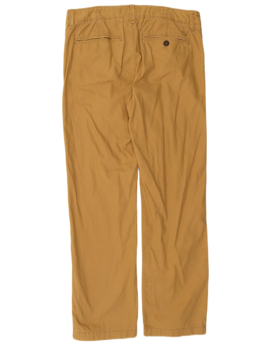 AMERICAN EAGLE Pantaloni chino dritti da uomo W32 L32 in cotone marrone