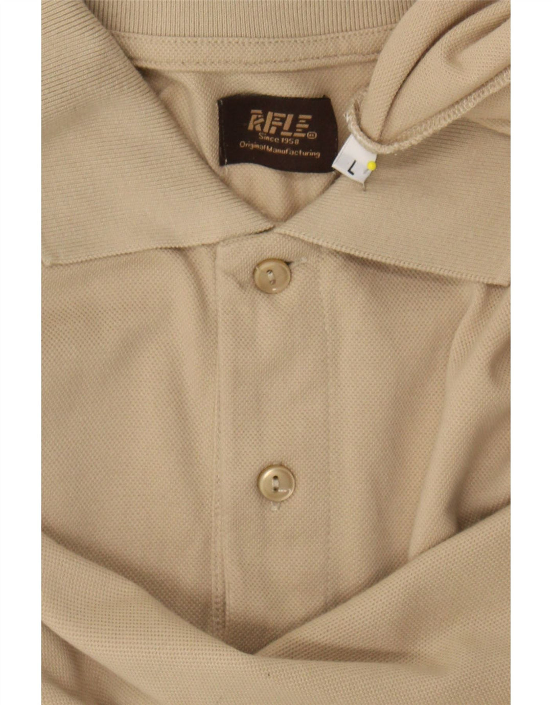 RIFLE Mens Polo Shirt Large Brown Vintage Rifle and Second-Hand Rifle from Messina Hembry 