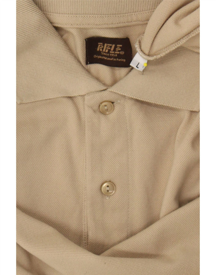 RIFLE Mens Polo Shirt Large Brown Vintage Rifle and Second-Hand Rifle from Messina Hembry 